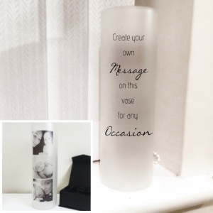 Any Message Personalised Frosted Image Vase